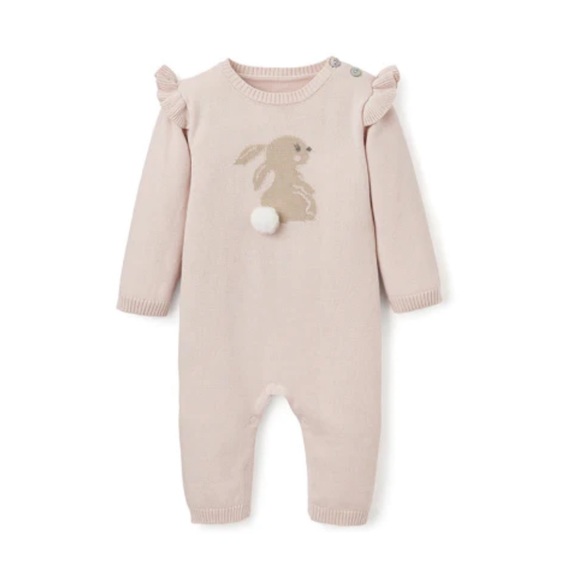 Elegant Baby Bunny Knit Jumpsuit - Picture 1 of 1